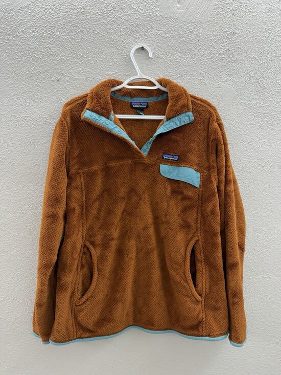 Patagonia Tops - Patagonia Womens Pullover Size XL Re-Tool Snap-T Bunt Orange Polartec Fleece